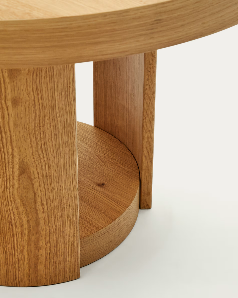 ARTIS Okrugli stol na razvlačenje u punom drvu i hrastovom furniru