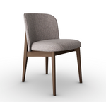ABREY Wooden chair with upholstered seat and backrest