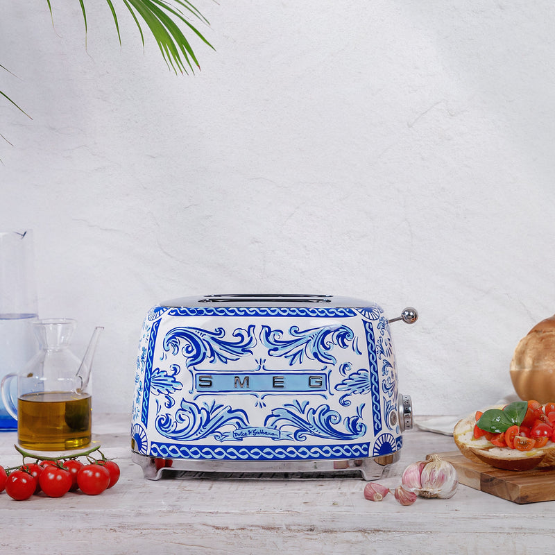50's STYLE BLU MEDITERRANEO Toster s dva otvora