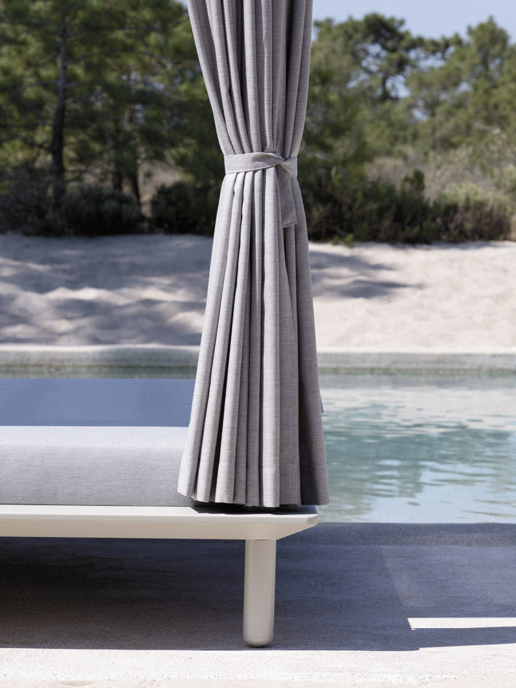 SUNMOON Vanjska ležaljka za dvoje sa zavjesama