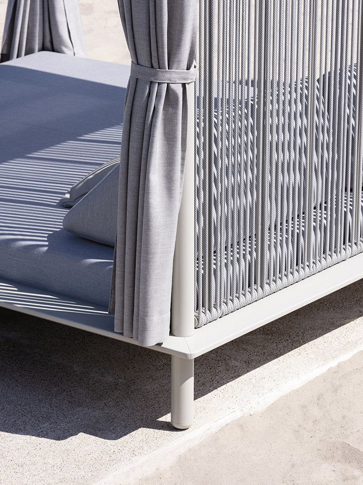 SUNMOON Vanjska ležaljka za dvoje sa zavjesama