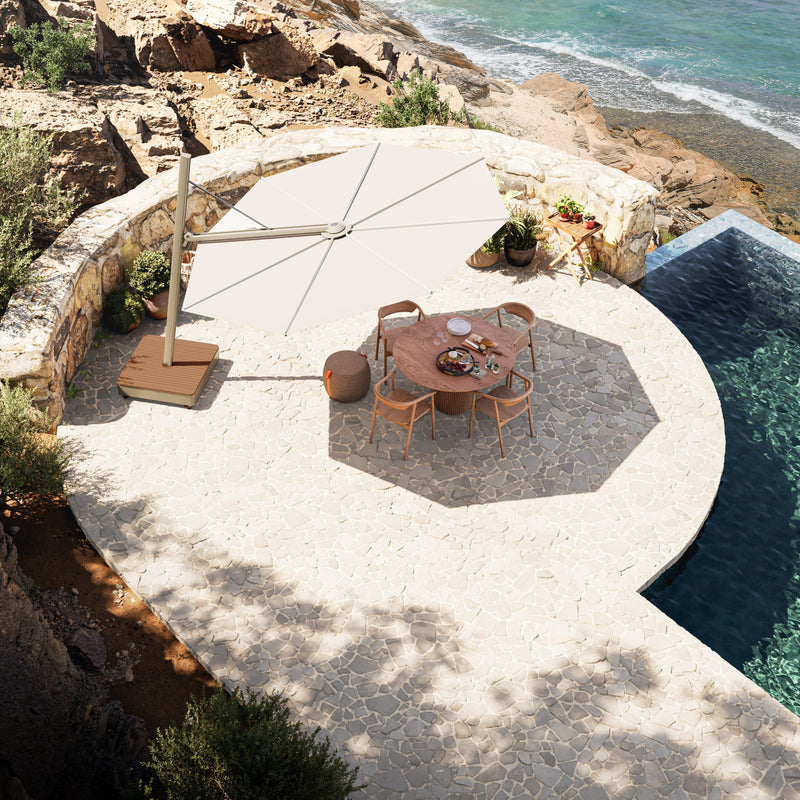 Versa UX cantilever umbrella, Safari, Round 3.5 m, 80°