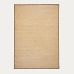 SORINA Natural jute rug with brown border, 160 x 230 cm