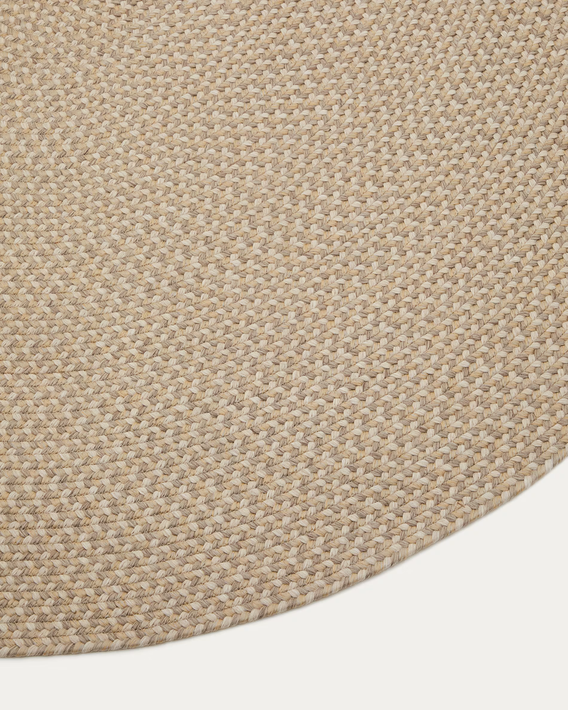 RODHE Beige oval rug 100% PET, 160 x 230 cm