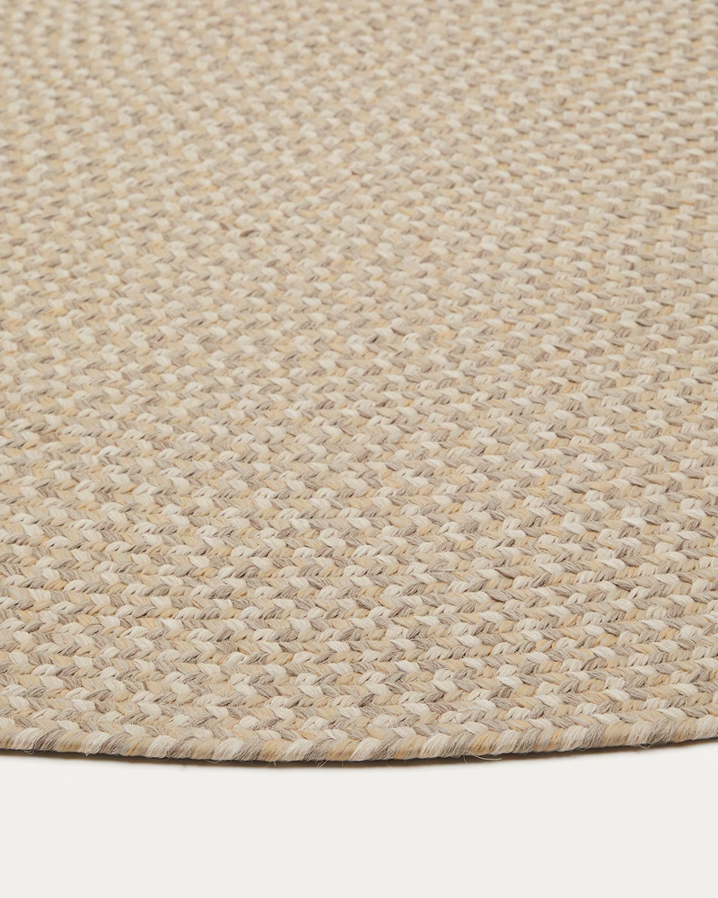 RODHE Beige oval rug 100% PET, 160 x 230 cm