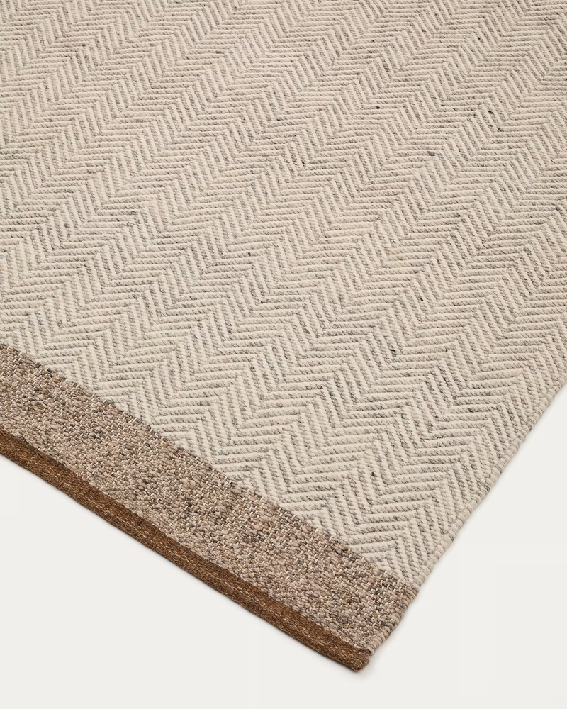 NIFELIA Wool carpet beige