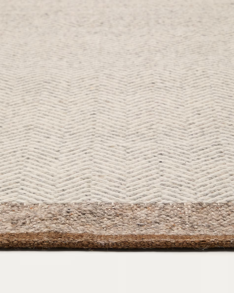 NIFELIA Wool carpet beige