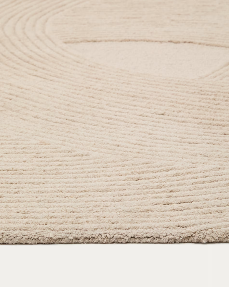 DOMM Bijeli vuneni tepih