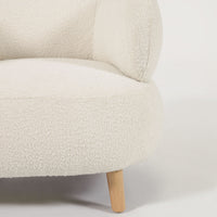 LUISA Armchair in white fleece