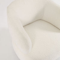 LUISA Armchair in white fleece