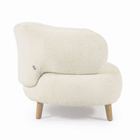 LUISA Armchair in white fleece