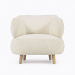 LUISA Armchair in white fleece
