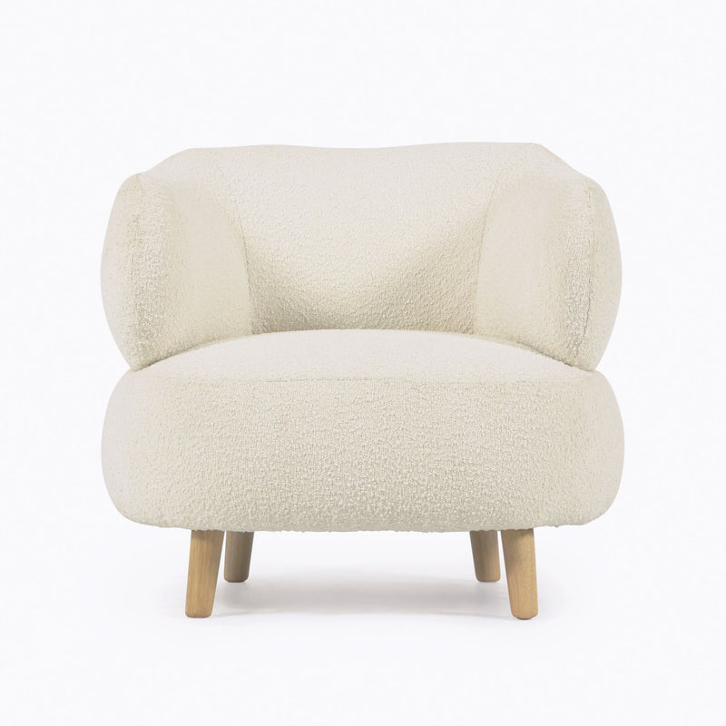 LUISA Armchair in white fleece