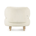 LUISA Armchair in white fleece