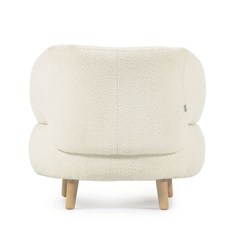 LUISA Armchair in white fleece