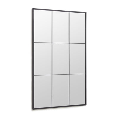 ULRICA standing mirror in black metal, 100 x 160 cm