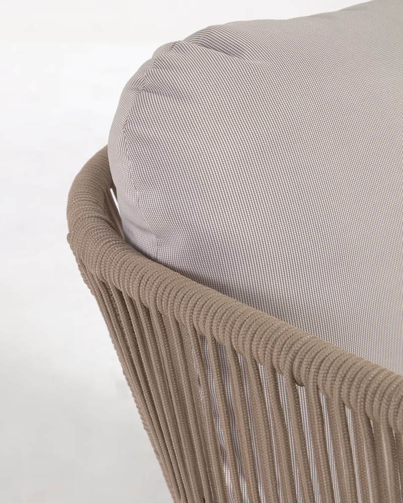 CATALINA 3 seater sofa made with beige cord and 100% FSC solid acacia wood, 170 cm