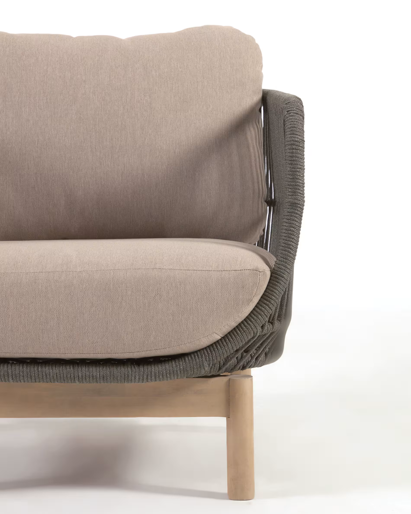 CATALINA Trosjed izrađen od zelene užadi i 100% FSC punog drva akacije, 170 cm