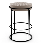 ATOLLO Visoka stolica s tapeciranim i prošivenim sjedalom i metalnim okvirom