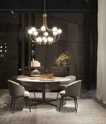 BEA Tapecirana blagovaonska stolica i fotelja s metalnim okvirom