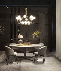 BEA Upholstered dining chair and armchair with metal frame