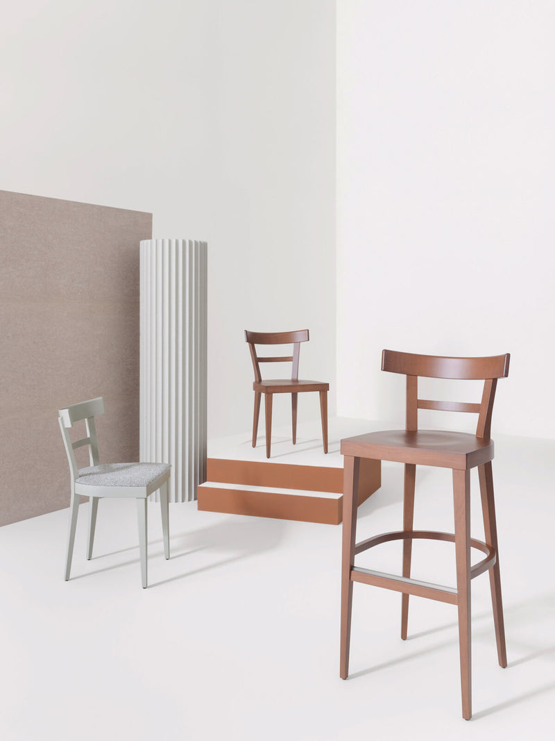 CAFÈ Drveni tabure bez jastuka