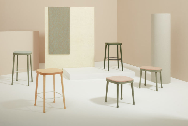 FRISÉE Wooden low stool