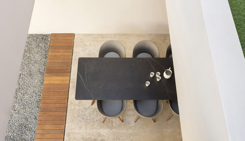 ATRIVM Vanjski pravokutni blagovaonski stol s nogama od punog drva