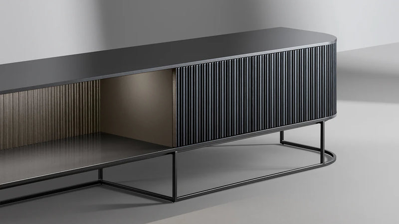 DUNE TV STAND with shaped base