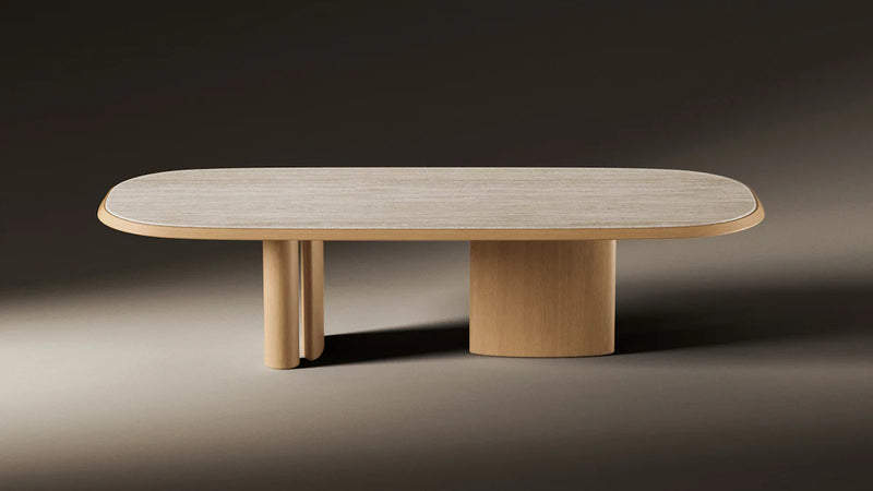 PADIGLIONI Blagovaonski stol s mramornom pločom, L 290 x 115 cm