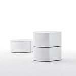 BON BON White lacquered metal containers