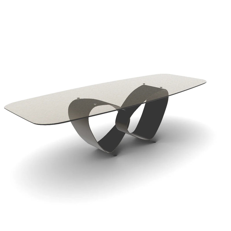 BREEZE Stol s eliptičnom pločom koja se ne izvlači i bazom od oblikovanog lima