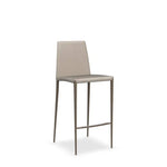AIDA Upholstered stool covered with regenerated leather and metal frame