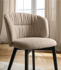 SWEEL Upholstered armchair with solid wood legs