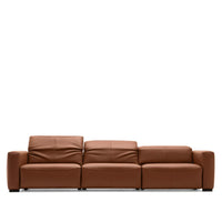 WAVE Sofa with 3x electric relax mechanism and 3x manual adjustable headrests | Leather