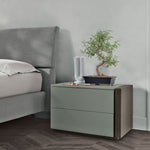 CAPITOL Noćni ormarić s 2 ladice i bočnim držačem