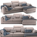 CAST 3-seater maxi sofa with right side chaise longue