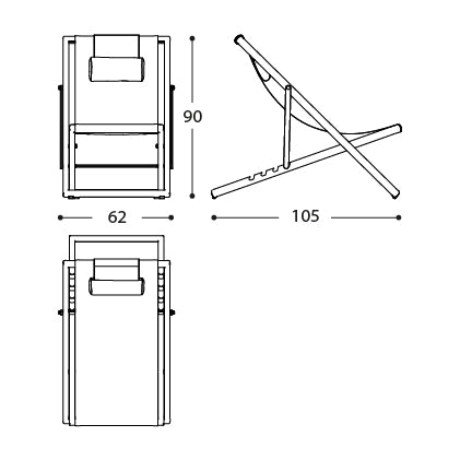 CLEVER Foldable Deckchair