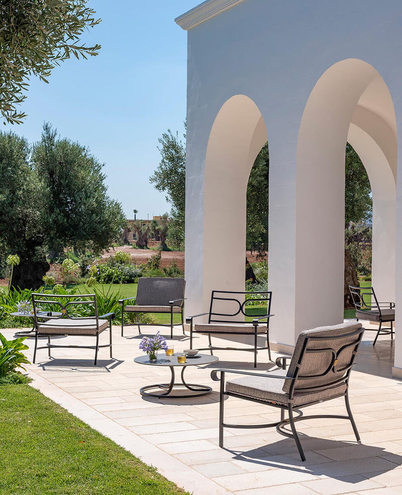 COLLIER Stolić za kavu s pločom od čeličnog lima