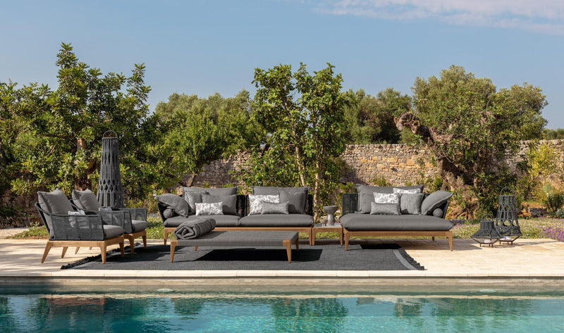 CRUISE Teak outdoor 3 seater sofa