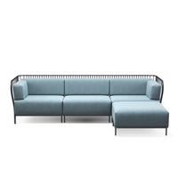 CANNOLE Three seats sofa with lounge chair