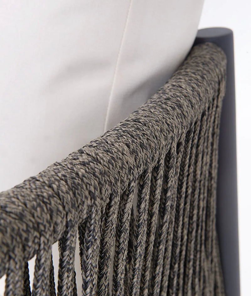 LUCE Sofa s aluminijskim sjedalom i naslonom od užeta