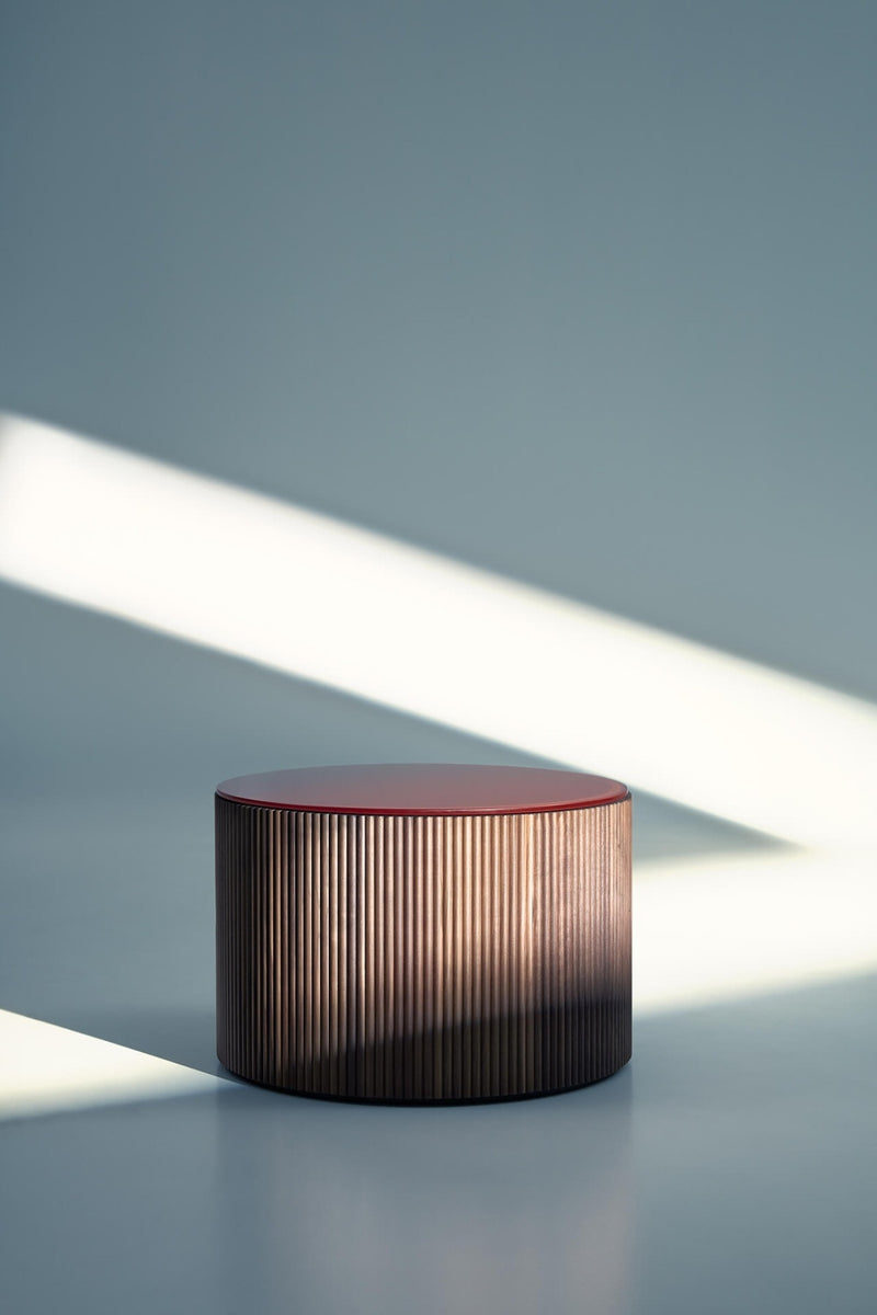 DRUM Stolić za kavu sa staklenom pločom