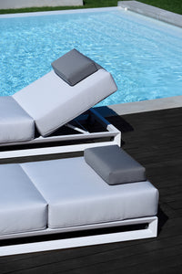 NUBES Double sunlounger with wheels