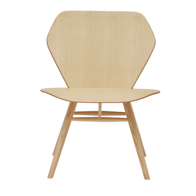 EDELWEISS Wooden lounge chair without cushion