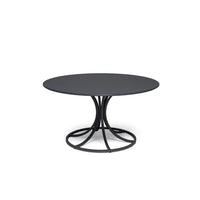 COLLIER 6/7 Seats round table with steel sheet top