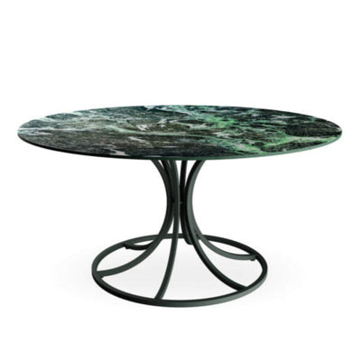 COLLIER 6/7 Seats round table with ceramic top