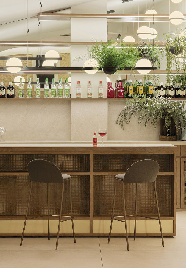 PETALE Tapecirani vanjski barski stolac