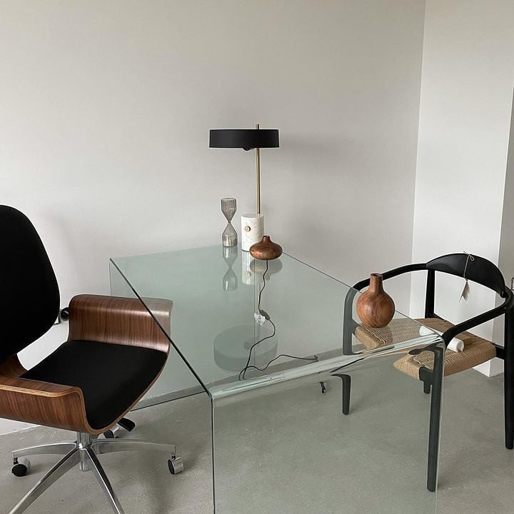 BURANO Stakleni radni stol 125 x 70 cm