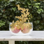 FRUTTETI Kristalna zdjela za voće s uklonjivim ugraviranim metalnim ukrasom